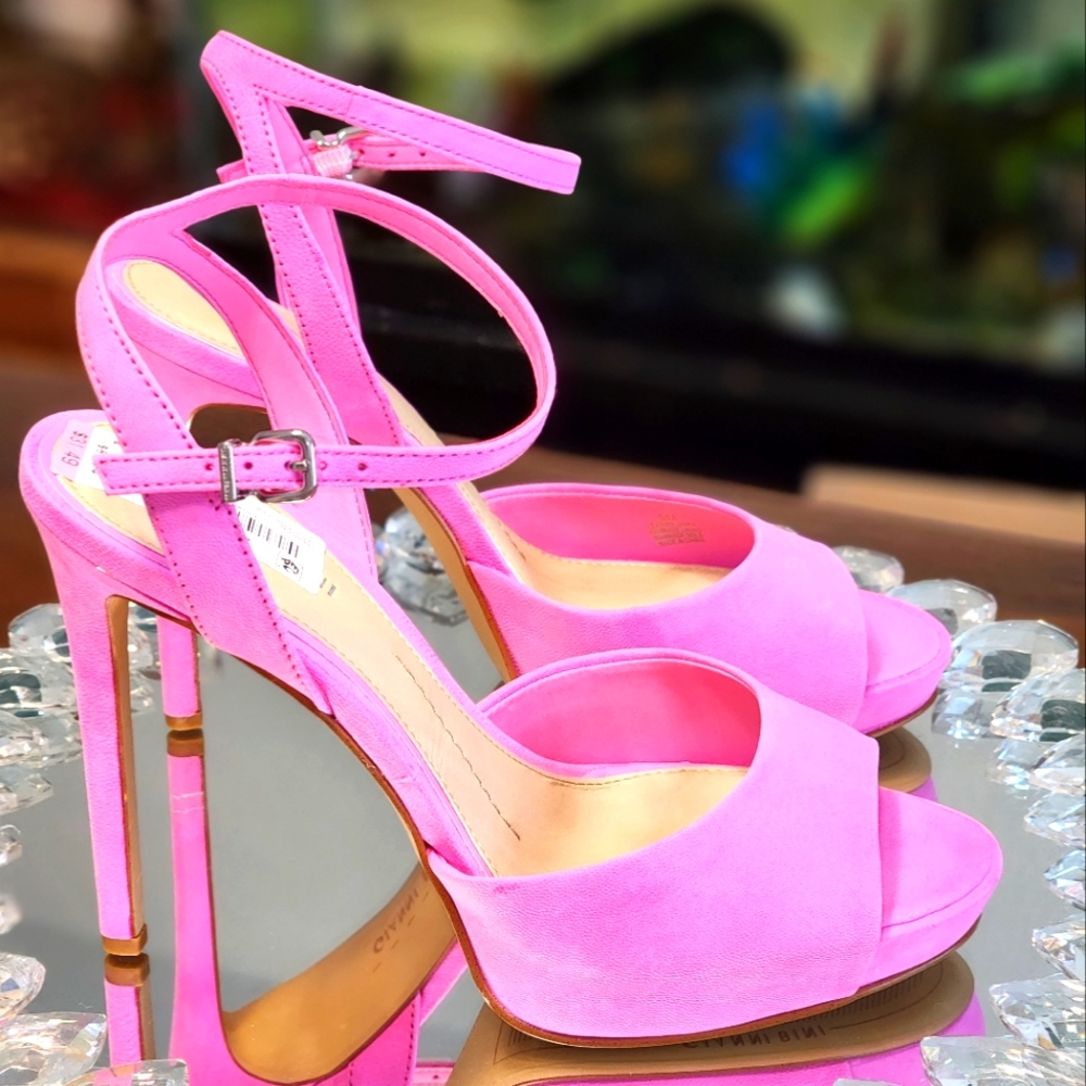 Gianni bini pink platform heels, sz 9